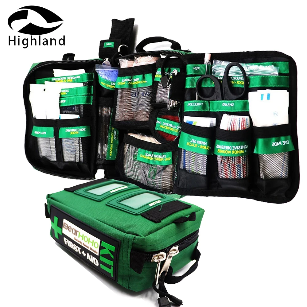 First Aid Kit 165-Piece Emergency Medical Rescue First Aid Kit Bag for Workplace Outdoors Car Luggage Adventure Trips Hiking Survival