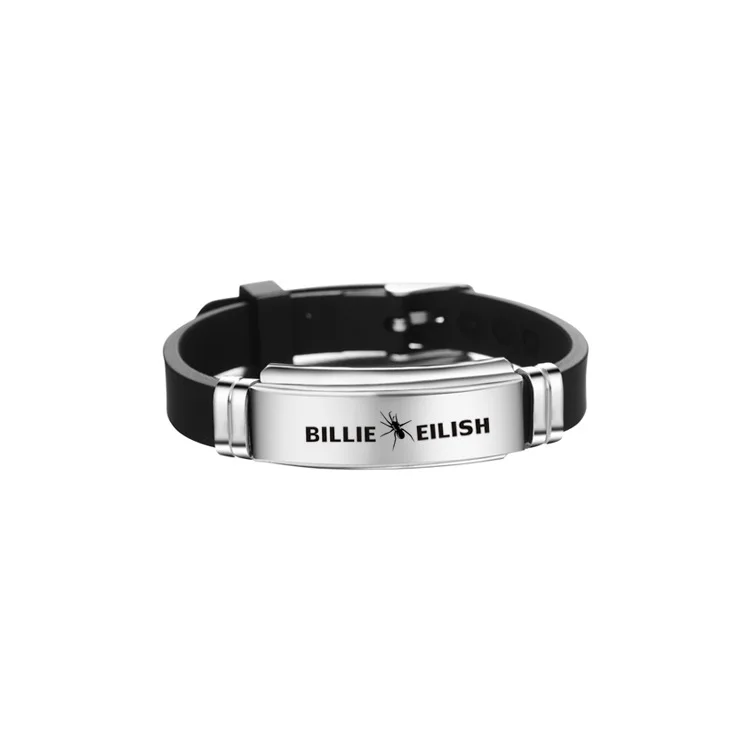 Billie Eilish модный жесткий браслет Genius Girl Силиконовые браслеты из нержавеющей стали для женщин и мужчин браслеты для фанатов Ювелирные изделия Подарки - Окраска металла: D