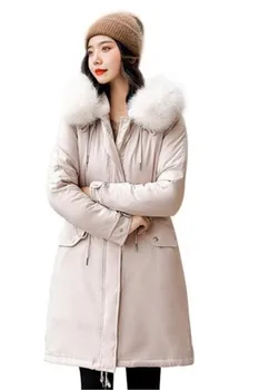 

LISM Winter Down Jacket Female Korean Version Of The Large Fur Collar In The Long Paragraph Loose Waist Slimming Party Cvercoat