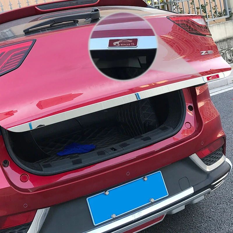 

For MG ZS 2017 2018 2019 Stainless Steel Door Sticker back door Tailgate trim Car Styling Accessories 1pcs