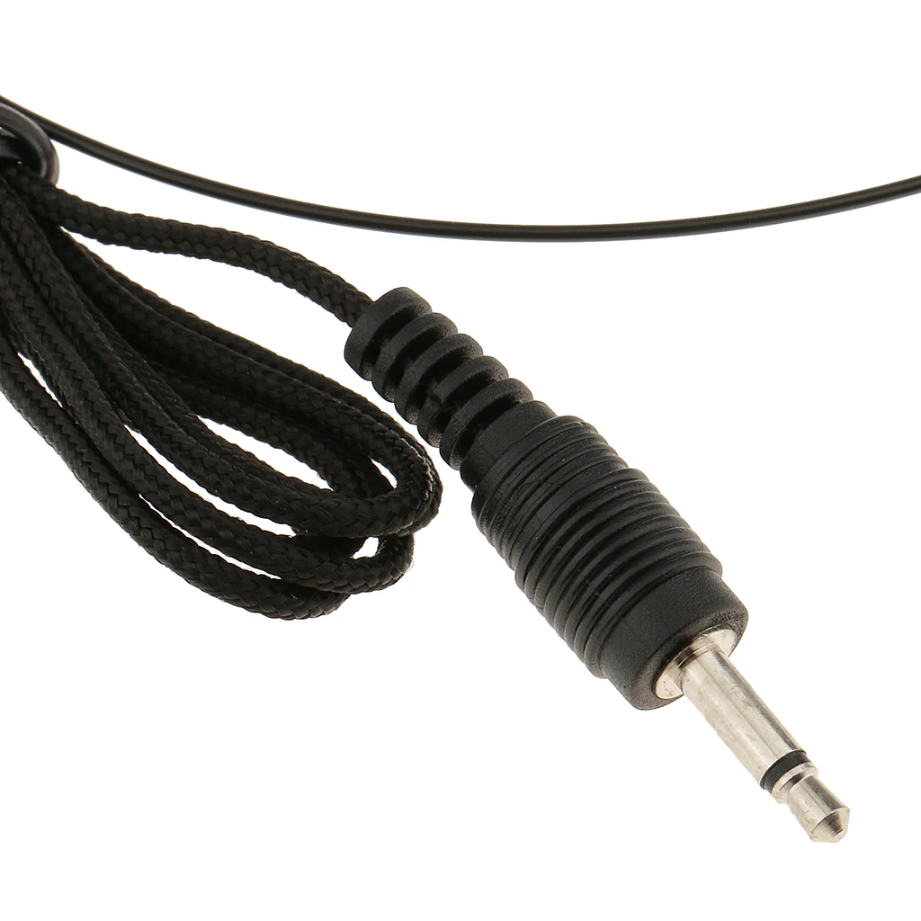 4pcs Ear Hook Wired Headset Headworn Microphone Black 3.5mm Straight Angle