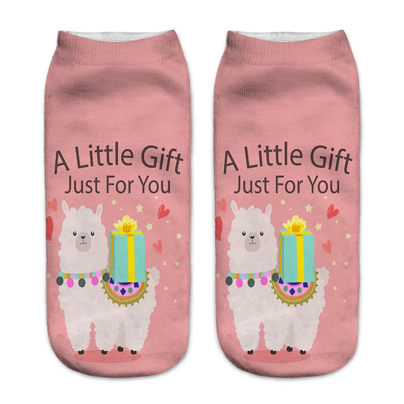 Cute funny animal print women's socks 3D three-dimensional pattern sheep unicorn camel cartoon socks gift new beautiful