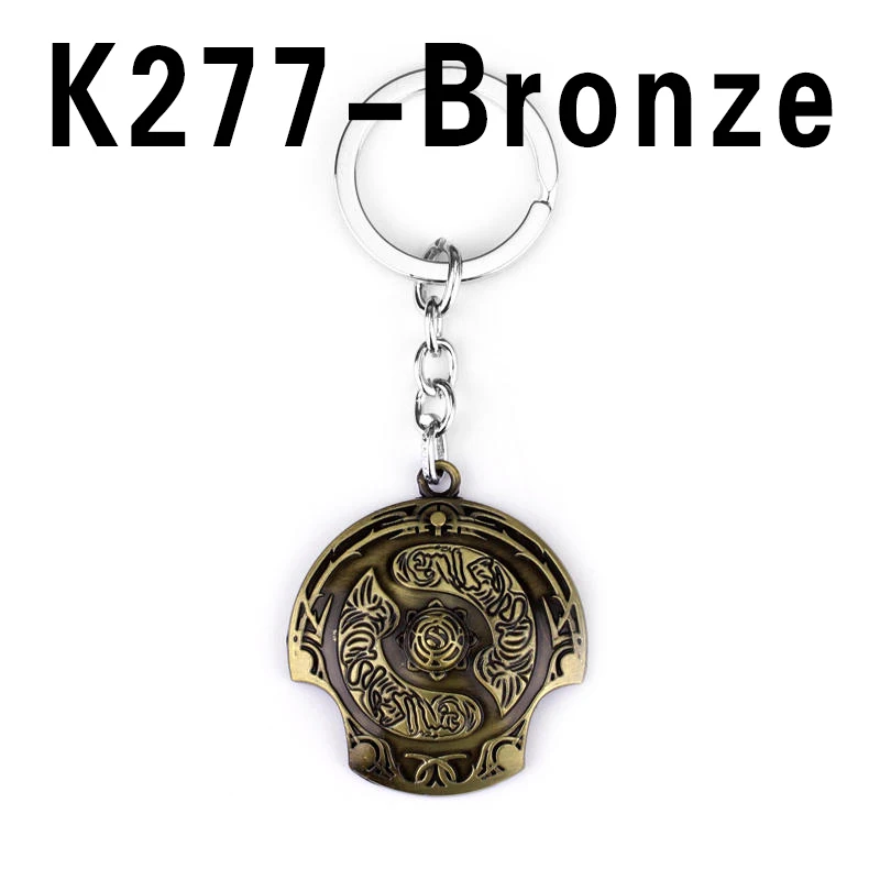 Dota 2 брелок онлайн игра Dota2 классический логотип подвеска квадратной формы брелок подарок брелок Мода 3 цвета брелок ювелирный - Цвет: K277-bronze