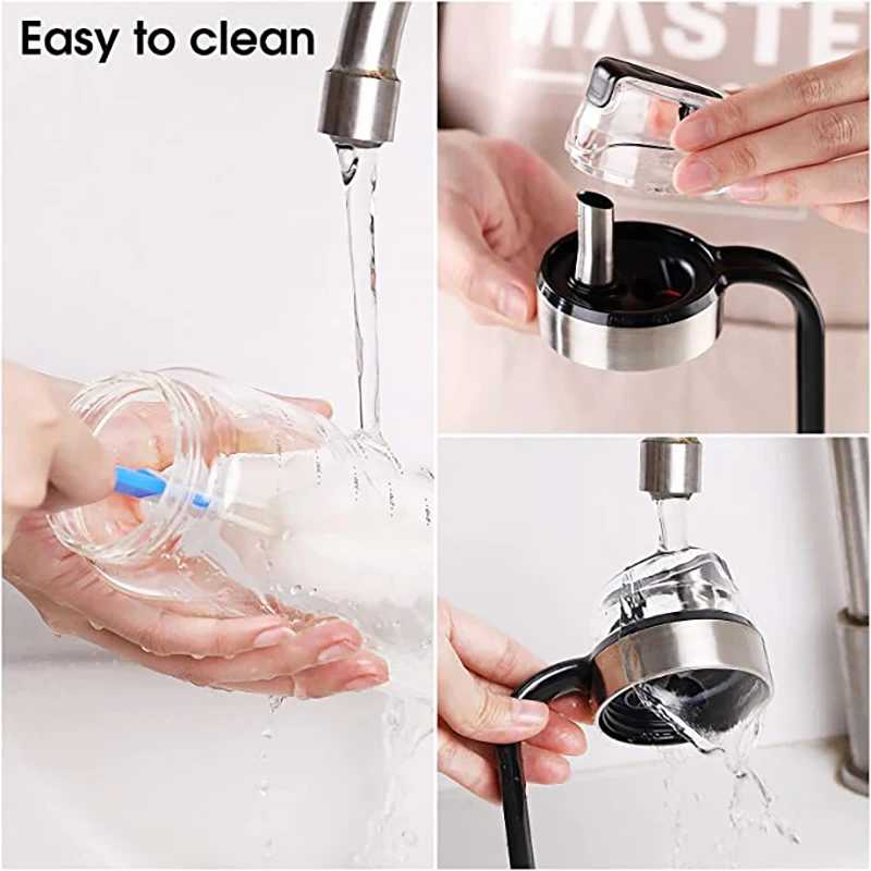 Large Olive Oil Dispenser Bottle Auto Flip Condiment Container Automatic Cap and Leakproof Vinegar Glass Cruet