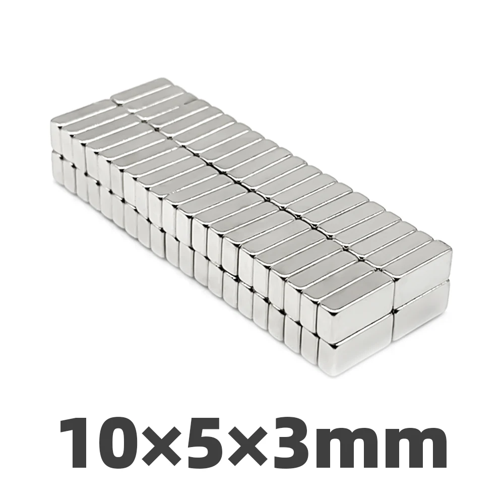 AIDIY 5/10/30 штук 10x5x3 мм N35 сильный прямоугольные неодимовые магниты постоянные мелкие супер сильные магниты 10*5*3 мм