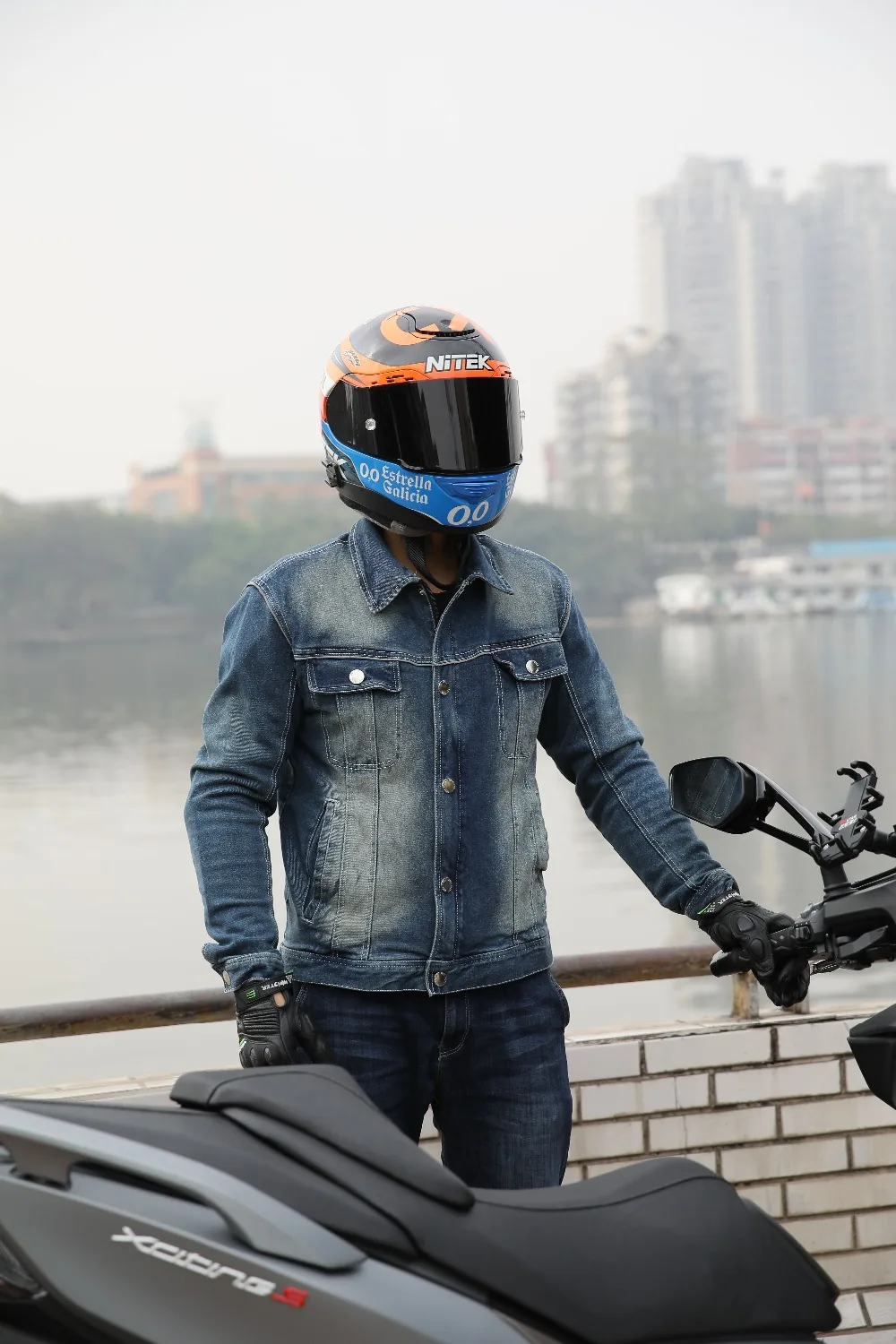 FREE YOGIN Motorcycle jeans Jacket