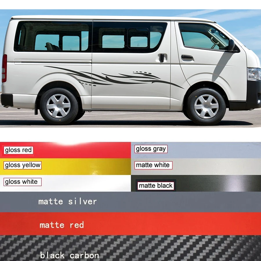 2 шт. виниловые наклейки на автомобиль для hiace 2015 2016 2017 2018 2019|Наклейки автомобиль| |