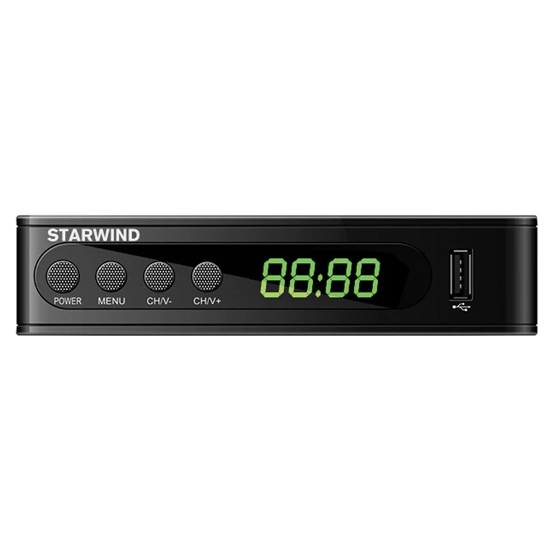 Ресивер DVB T2 STARWIND CT 200 черный|TV-тюнеры| |