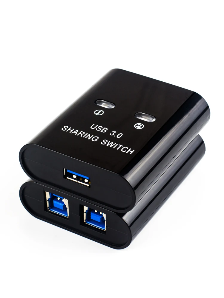 USB3.0 KVM Switch Printer Selector Two Computers Switch Using Usb3.0 Interface Device 2 In 1 Out Manual Button Converter