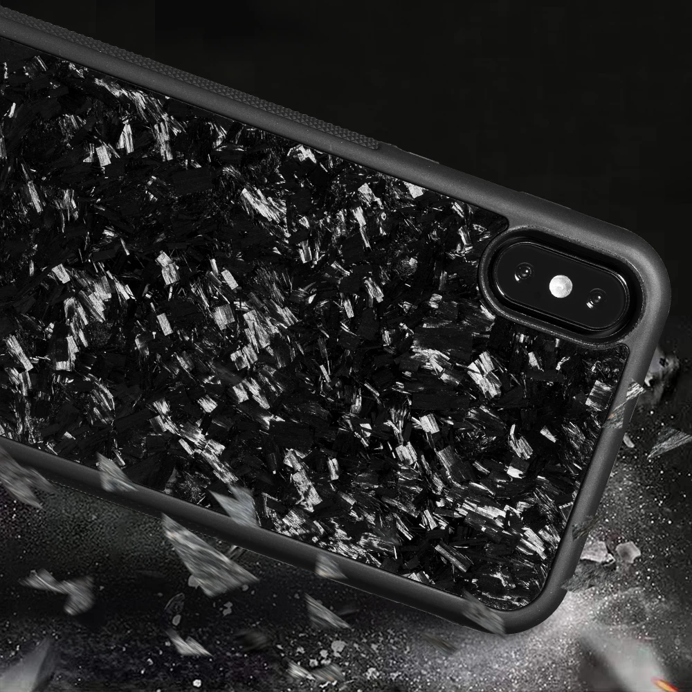 Чехол для iPhone X XS XR MAX 100% деловой настоящий кованый чехол из углеродного волокна
