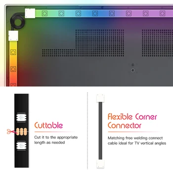 

Dropshipping Ambilight TV PC Screen LED Backlight USB Dream Color Monitor 5050 Led Strip Light Kit 1M/2M/3M/4M/5M