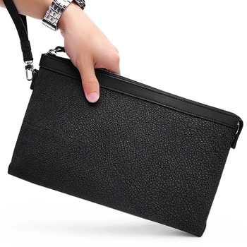 

GIONAR Premium Genuine Real Leather Clutch Bag for Men Envelope File Bag High-end Luxury Brand Designer Hand Bag Wallet Purse
