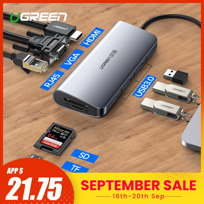 Ugreen Thunderbolt 3 Dock USB Type C to HDMI HUB Adapter for MacBook Samsung Dex Galaxy