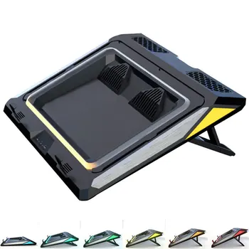 

Notebook Cooler Non Slip Colorful Lights With Dust Filter Home Office Laptop Cooling Pad External Portable For Gaming USB