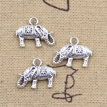

20pcs Charms Thai Elephant 13x17mm Antique Silver Color Pendants DIY Crafts Making Findings Handmade Tibetan Jewelry