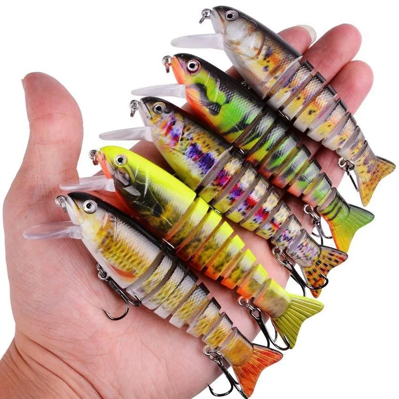 

5PCS Fishing Lures for Dropshipping Multi Jointed Swimbait 8 Segement Wobblers Pike Tackle for Bass Trout Crankbait Lures