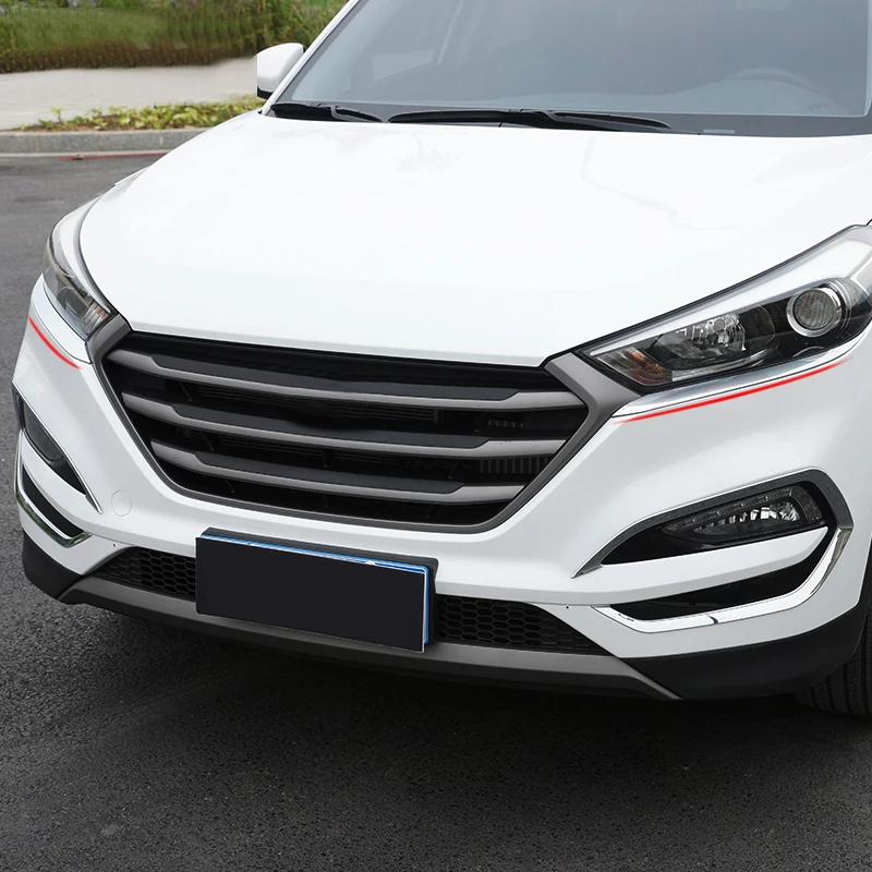 Lsrtw2017 Abs автомобиль анти-пик фары полосы планки для hyundai Tucson салонные аксессуары хром