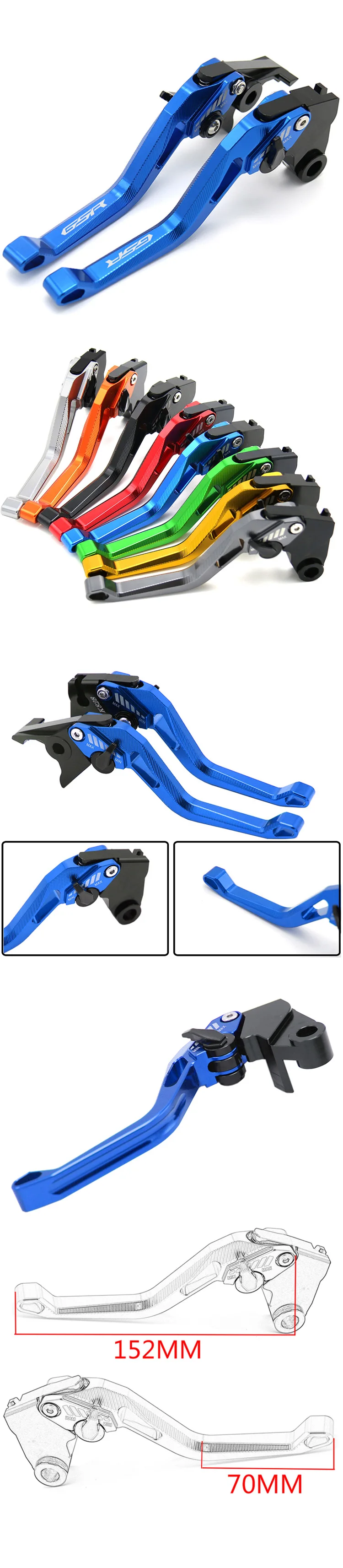Мотоциклов сцепные рычаги для SUZUKI GSR600 GSR 600 2006-2011 06-11 GSR750 GSR 750 2011- GSR400 2008-2012 8 цветов 3D