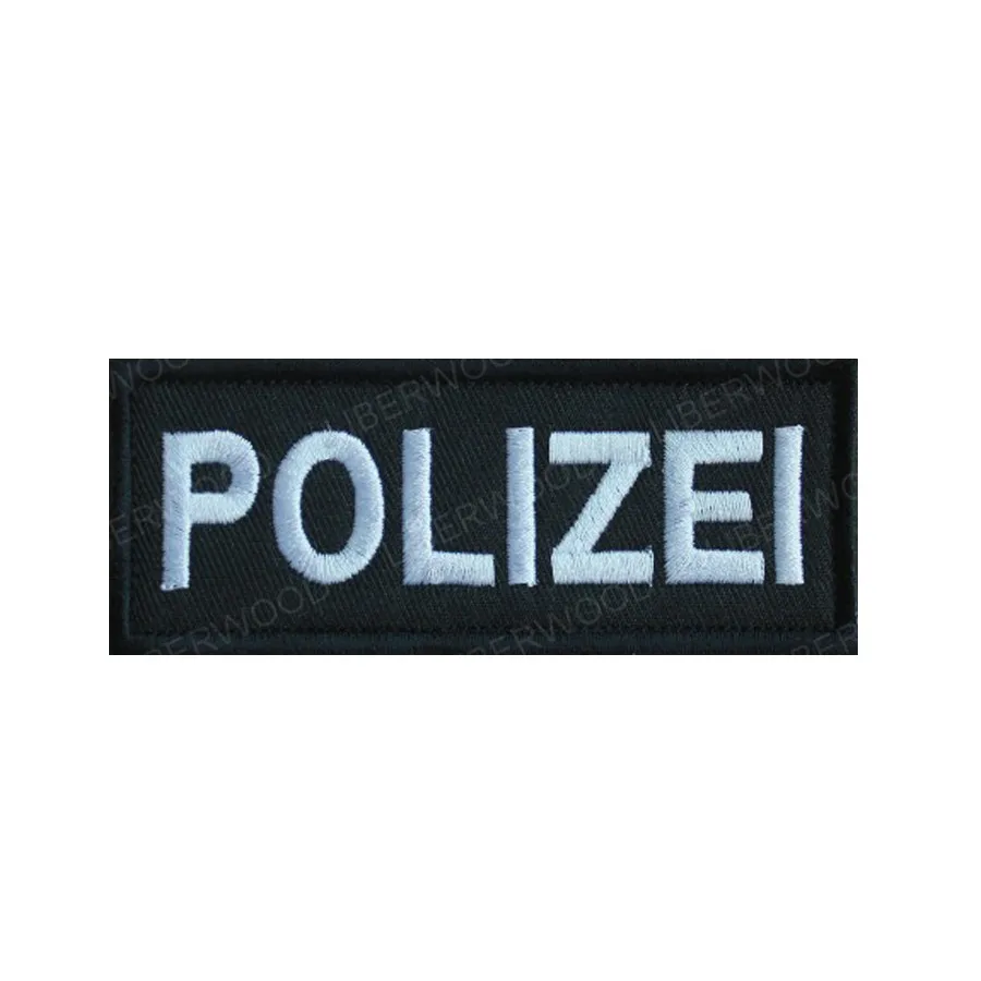 LIBERWOOD полицейский патч Германия Испания POLIZEI Полицейский отдел патч винтажный значок нашивка «Шериф» аппликация Военная нарукавная нашивка