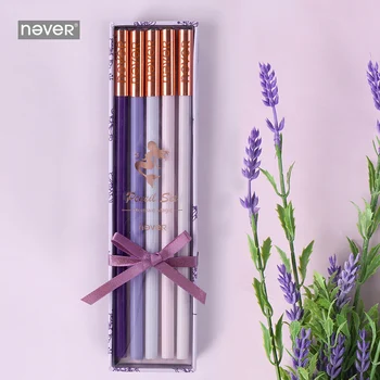 

Never Mermaid Series Pencil Set 5 Pcs / Set Creative Luxury Purple Christmas Pencils Gift Prize for School Students Teachers