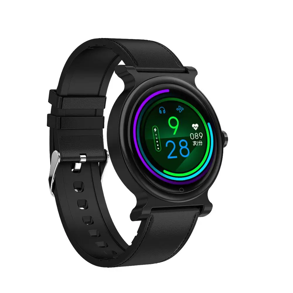 black Silicone LE YOCUBY Смарт часы для мужчин IP68 водонепроницаемый Reloj вызов SmartWatch с кровяным давлением сердечного ритма спортивные часы кожа R20 - Цвет: black Silicone LE