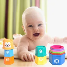 Детская шестиугольная пляжная погремушка с цифрами, Jenga, обучающая игрушка для мальчиков и девочек 0-1 лет