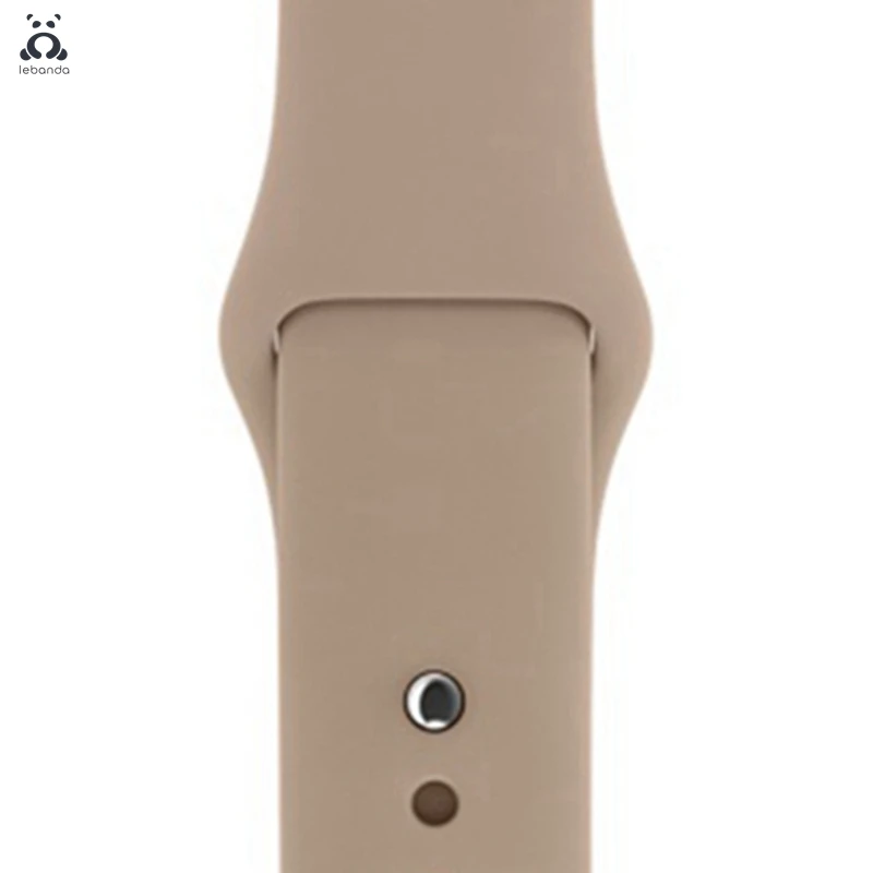 Lebanda спортивный ремешок для наручных часов Apple Watch 5/4/3/2/1 ремешок для наручных часов iWatch, большие размеры 40-44 мм силиконовой лентой из мягкой дышащей ткани Замена 38/42/40/44 мм - Цвет ремешка: Walnut