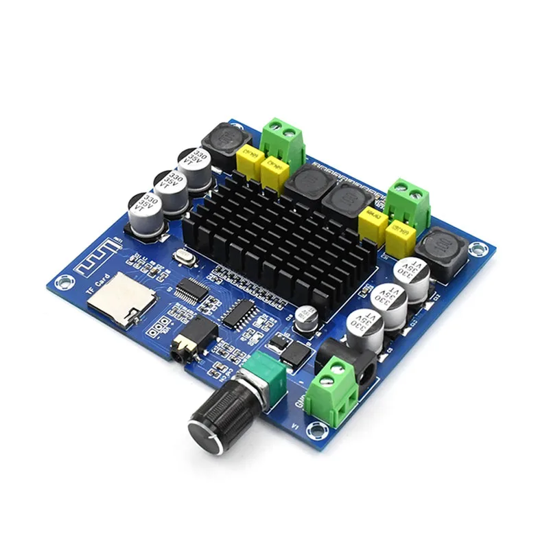 TPA3116 Bluetooth 5,0 цифровой усилитель мощности двухканальный 2*100 Вт аудио стерео усилитель Поддержка TF карты AUX для DIY Amp