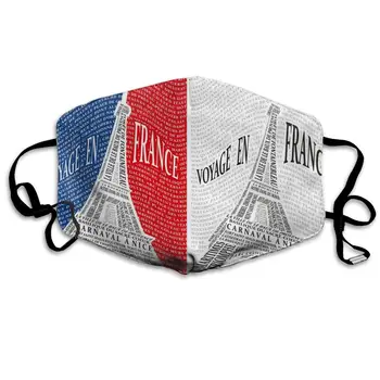 

Upgrade Reusable Mask - Washeable Face Mouth Mask- - Warm Windproof Mask - Face Mask for Men Women France Flag Paris Eiffel