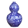 Jingdezhen Big Flower Pattern Vase Antique Porcelain Blue And White Porcelain Porch Big Gourd Ornaments 1