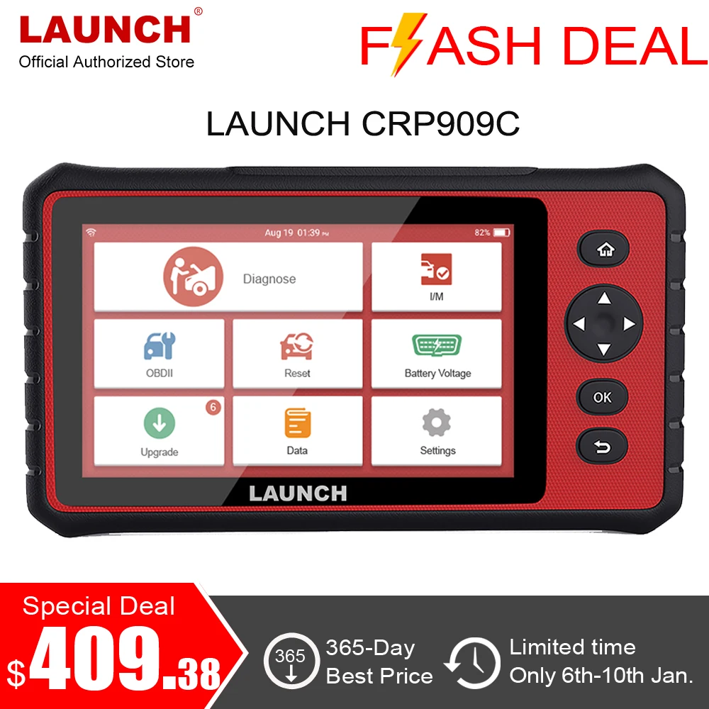 LAUNCH X431 CRP909C OBD2 сканер Профессиональный OBD 2 Автомобильный диагностический подушка