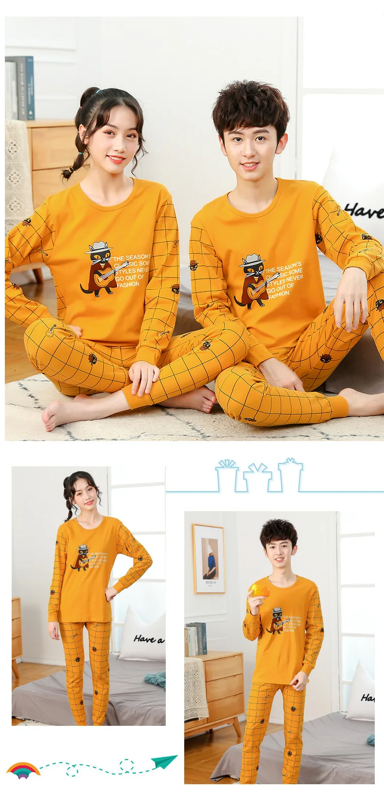 pajama sets couple	 Baby Boys Pajamas Autumn Long Sleeved Children's Clothing Sleepwear Teen Pajama Cotton Pyjamas Sets For Kids 8 10 12 14 16 Years nightgowns and robes	