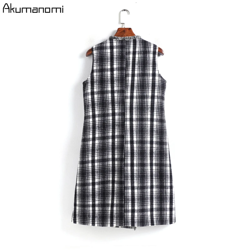 Клетчатые стеганые жилеты размера плюс 5xl 4xl-l, пальто для женщин, Блейзер, Повседневный женский длинный костюм, жилет, Женский блейзер, пальто с карманами, Офисная Леди