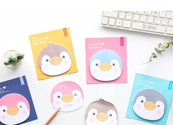 

Cartoon mini penguin Sticky Notes Memo Pad planer stickers Paper Notepad Stationery Papeleria School Supplies notes