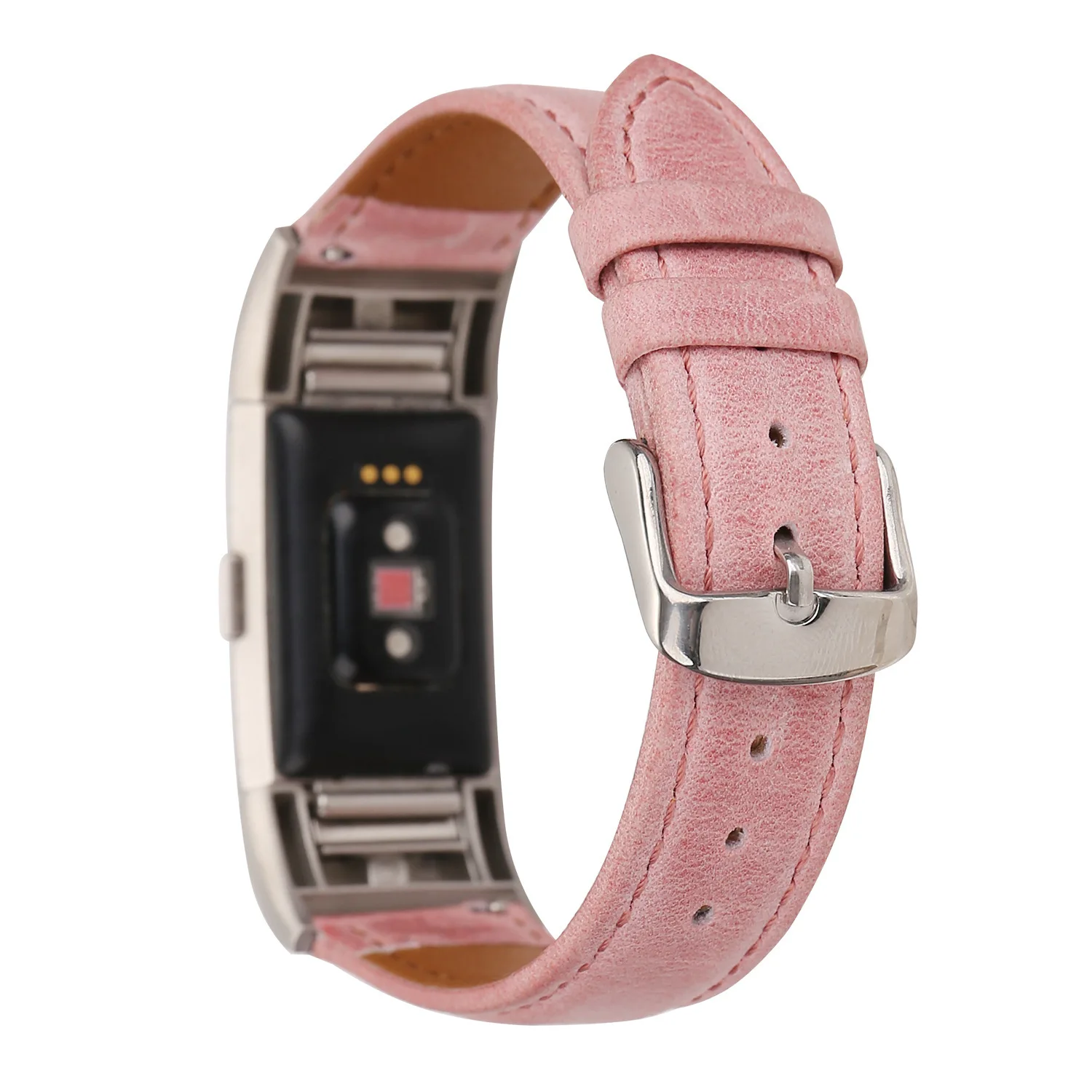 Новинка, перекрестный ремешок для зарядки 2, Одноцветный кожаный ремешок для fitbit Smart Watch, кожаный ремешок