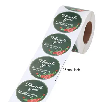 

500pcs Floral Thank You for Supporting My Small Business Stickers Seal Wedding