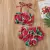 2021 New Toddler Girls Bikinis Set Summer Fruit Print Split Swimwear Kids Baby Girls Halter Two Piece Swimsuit Beachwear 6M-5T