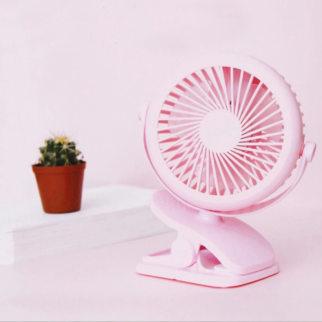 Portable Clip On Desk Fan Mini Fan Usb Power Battery Included Home Office Table Stands Clips On Anywhere