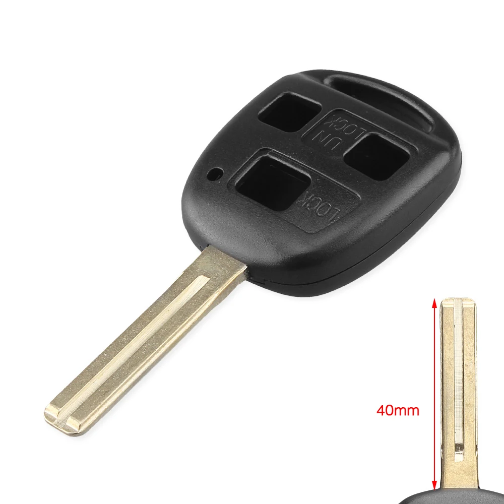 KEYYOU 2/3 Автомобильный ключ с кнопкой чехол для Toyota Camry Rav4 Corolla Prado Yaris Tarago Cruiser Land для Lexus RX300 ES300 LS400 GX - Цвет: 3  BT TYO48 Blade