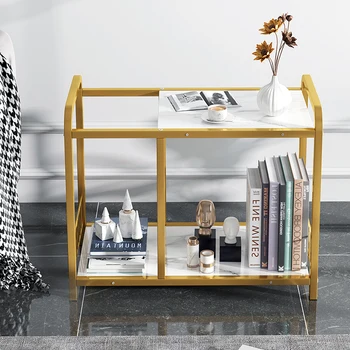 

Simple Mini Small Apartment Home Bedside Side Table Light Luxury Small Coffee Table Sofa Side Cabinet Stable Steel Frame