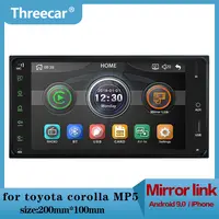 2 Дин Радио 7 дюймов Зеркало Ссылка Andorid 8 Bluetooth/USB/камера заднего вида для Toyota Corolla Автомобильный мультимедийный плеер
