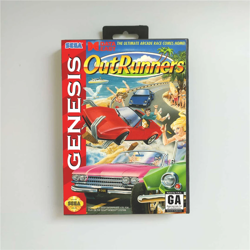 Outrunners Out Runners-крышка США с розничной коробкой 16 бит MD игровая карта для Sega megadrive Genesis игровая консоль