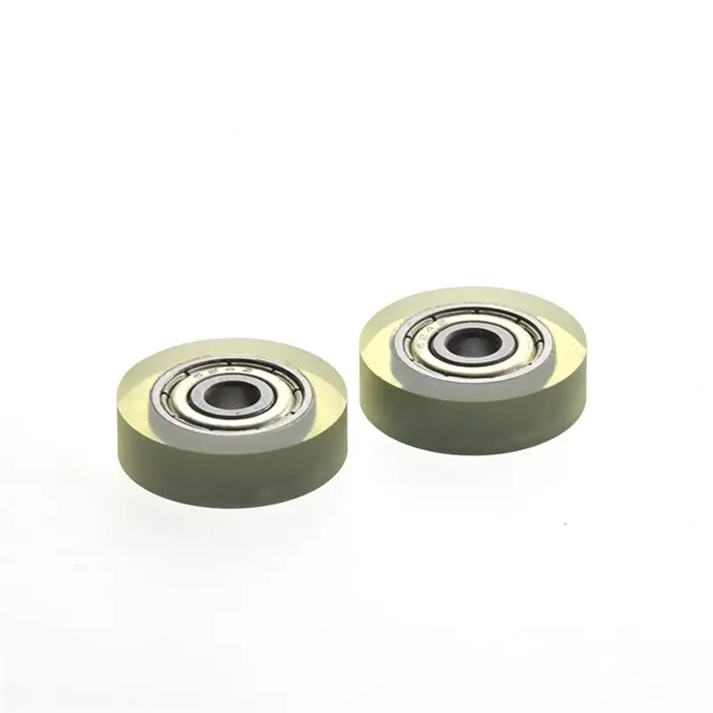 10 stücke/50 stücke PU62418-5 4*18*5mm PU rad 624ZZ geräuscharm rollenlager weiche gummi reibung riemenscheibe 4x18x5 – Detail 5