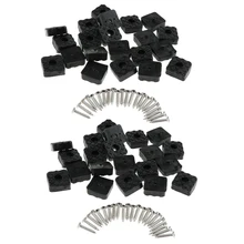 40 шт. мебельные накладки Нескользящие ножные ползунки для мебели защита ковров для стула, стола, шкафа, дивана, ног 22x22 мм