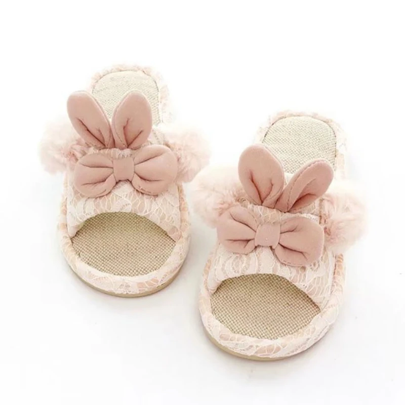 Милая обувь для новорожденных с ушками; тапочки с героями мультфильмов; обувь для ползания для малышей; тапочки из овечьей шерсти для девочек; зимняя теплая обувь