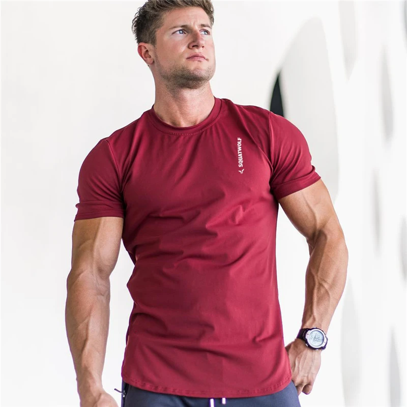 

T-shirt Men Short Sleeve Cotton t-shirt Summer Casual Fashion Gyms Fitness Bodybuilding T shirt Male Slim Tees Tops Sportswear