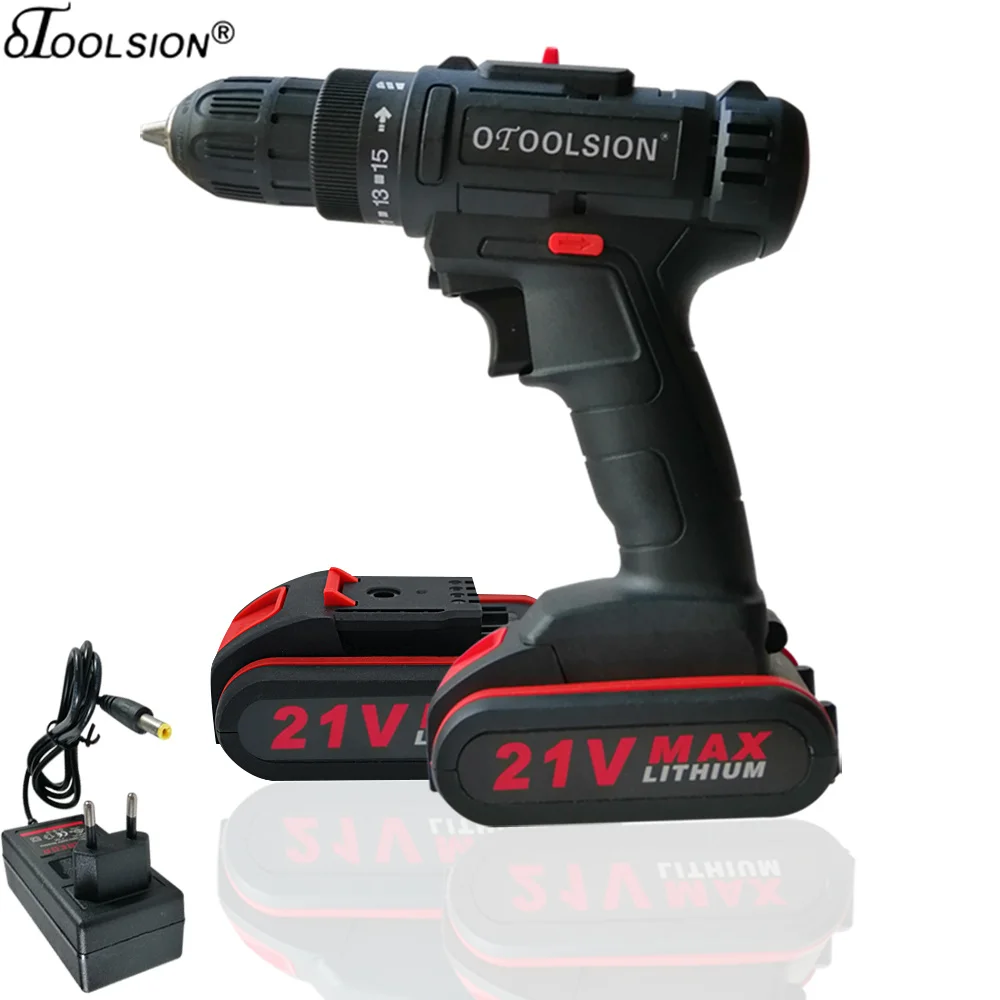 

21V Dual Speed Electric Screwdriver Rechargeable Screwdriver Electric Tools Power Tools Electric Cordless Drill For DIY Home