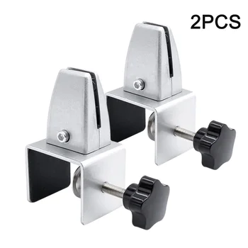 

2pcs Easy Install Multifunction Adjustable Accessories C-shaped Desktop Partition Retainer Clips Aluminum Alloy Home Office