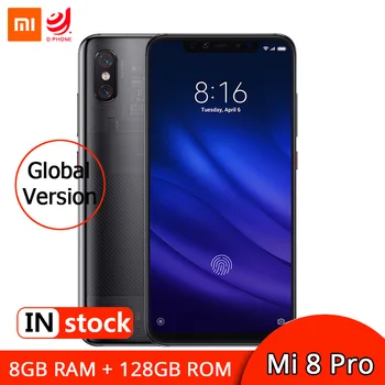 

Global Version Xiaomi Mi 8 Pro 8GB 128GB Smartphone Snapdragon 845 6.21" AMOLED Display Mobile Phone 12MP Dual Camera 3000mAh
