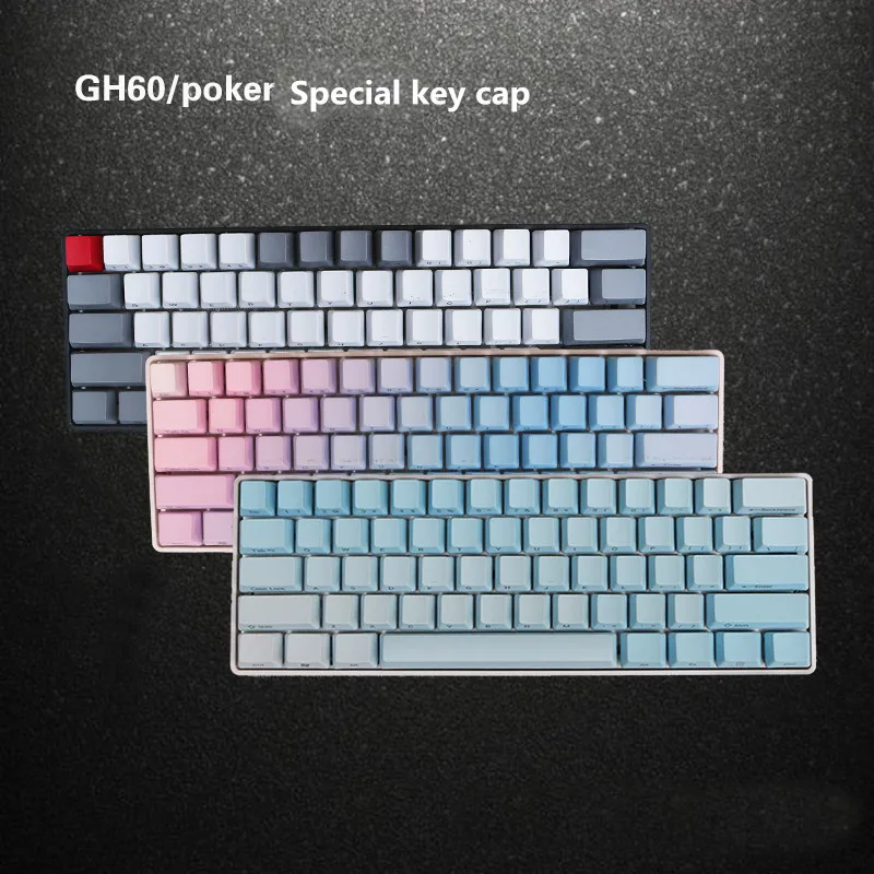 Keycap pbt poker2 gh60 61 teclas estão disponíveis em uma variedade de cores, adequado para a maioria dos teclados mecânicos